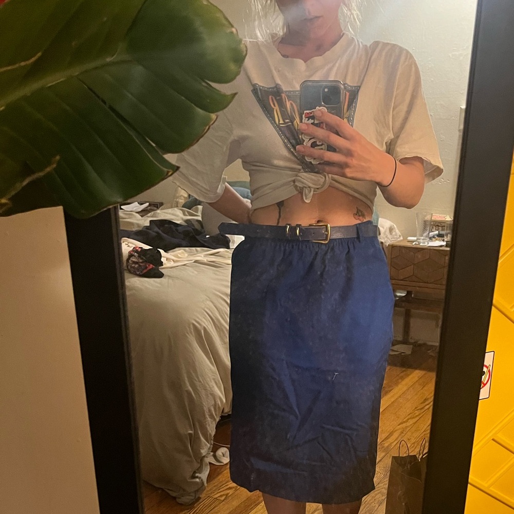 Alfred Dunner Blue Pencil Skirt